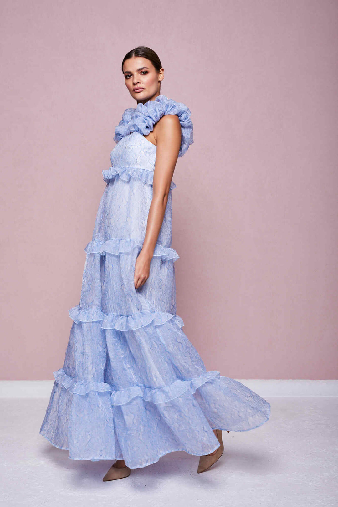 MAXI DRESS WITH RUFFLES