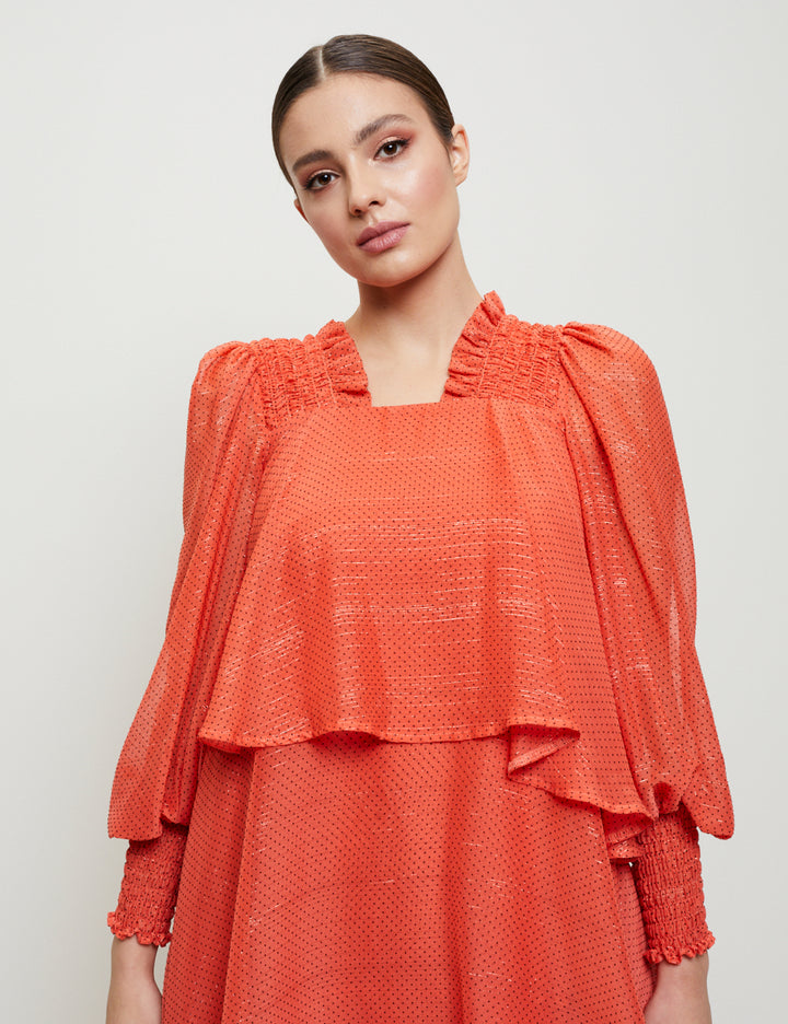 LOOSE-FIT DRESS WITH RUFFLES