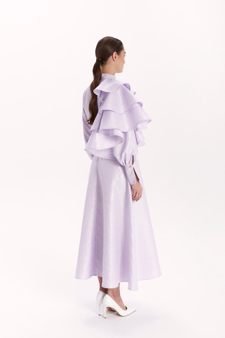 DRESS WITH DECORATIVE BUTTONS AND A SLIT