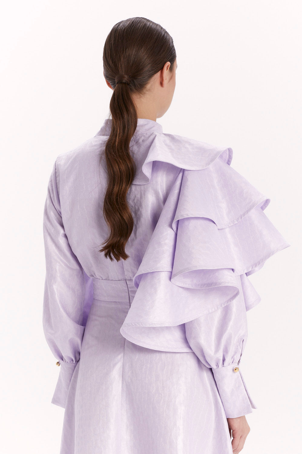DRESS WITH DECORATIVE BUTTONS AND A SLIT