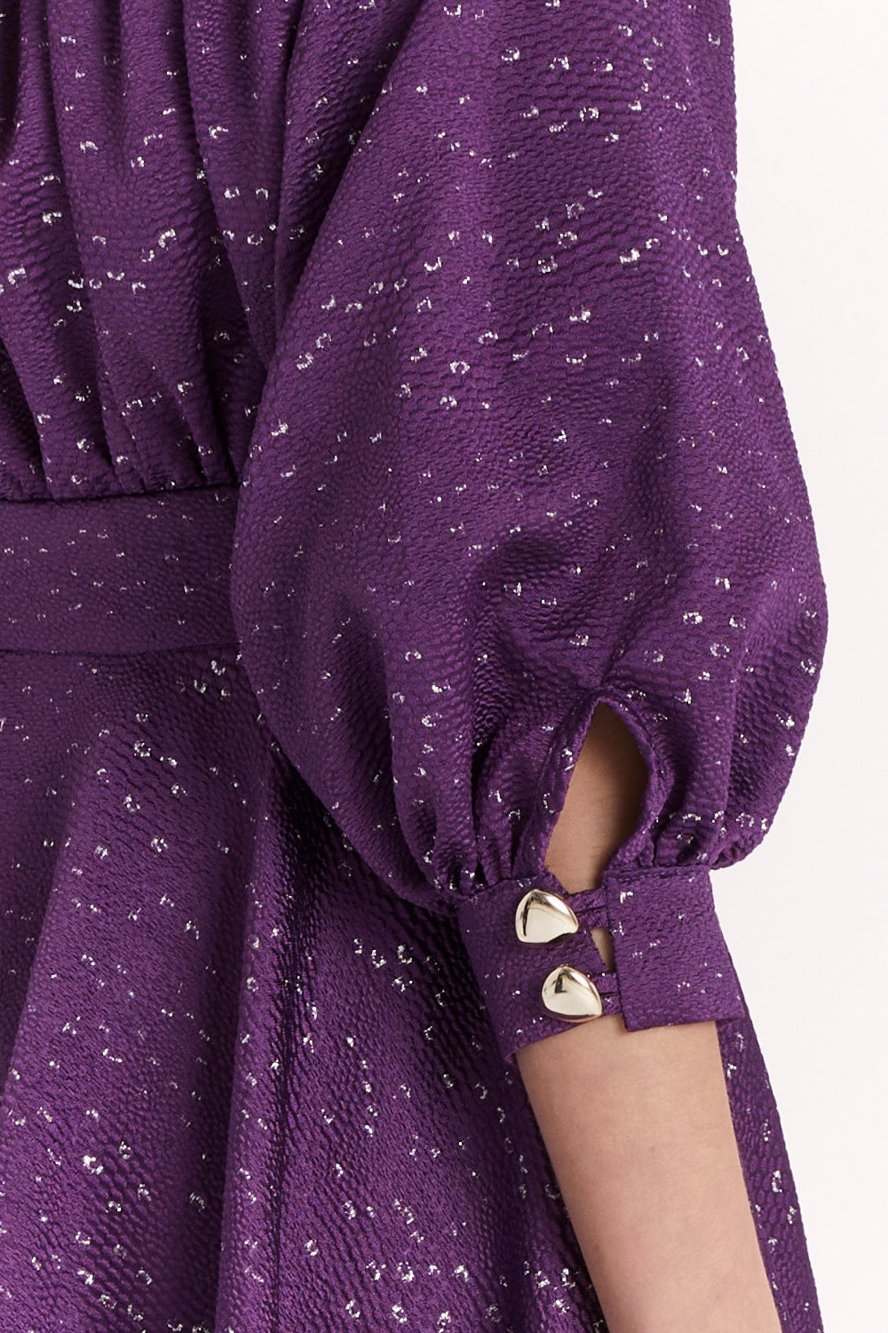 ENVELOPE DRESS WITH A COLLAR AND FLARED SKIRT