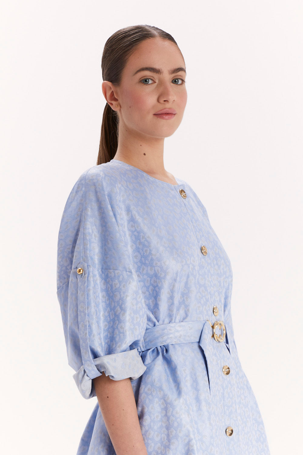LONG BLOUSE WITH A BELT