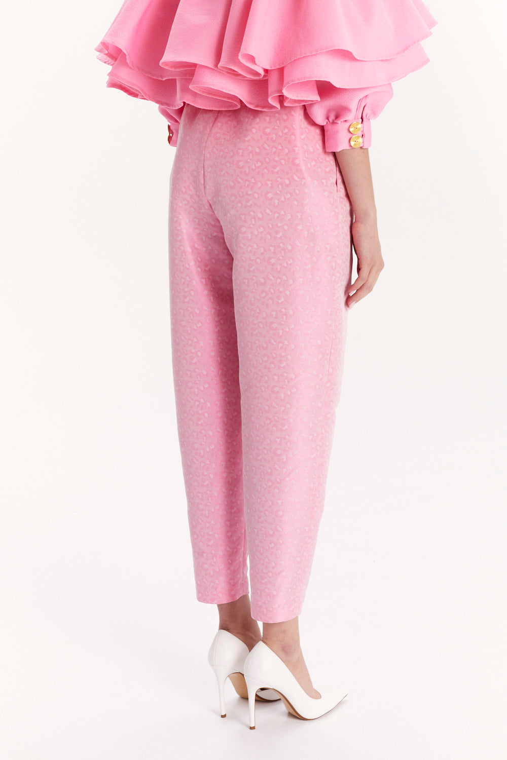 CIGARETTE TROUSERS WITH A DECORATIVE BELT