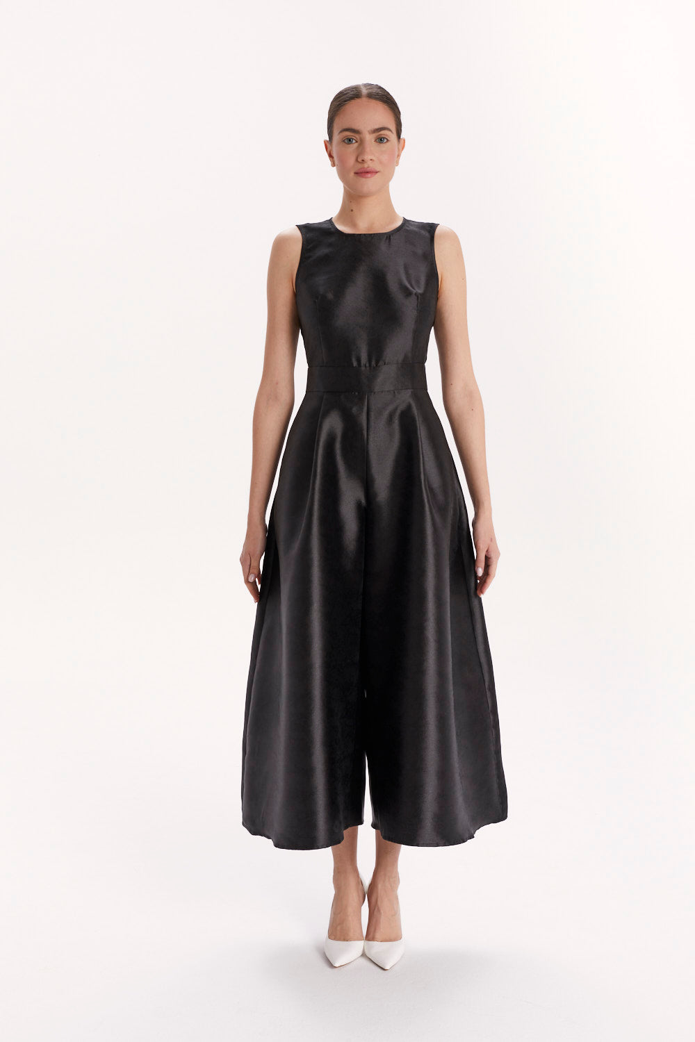 JUMPSUIT WITH OVERLAY AND WIDE LEGS
