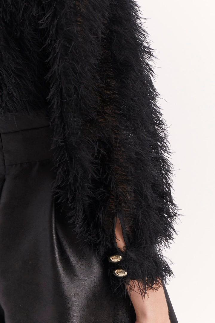 JUMPSUIT WITH OVERLAY AND WIDE LEGS