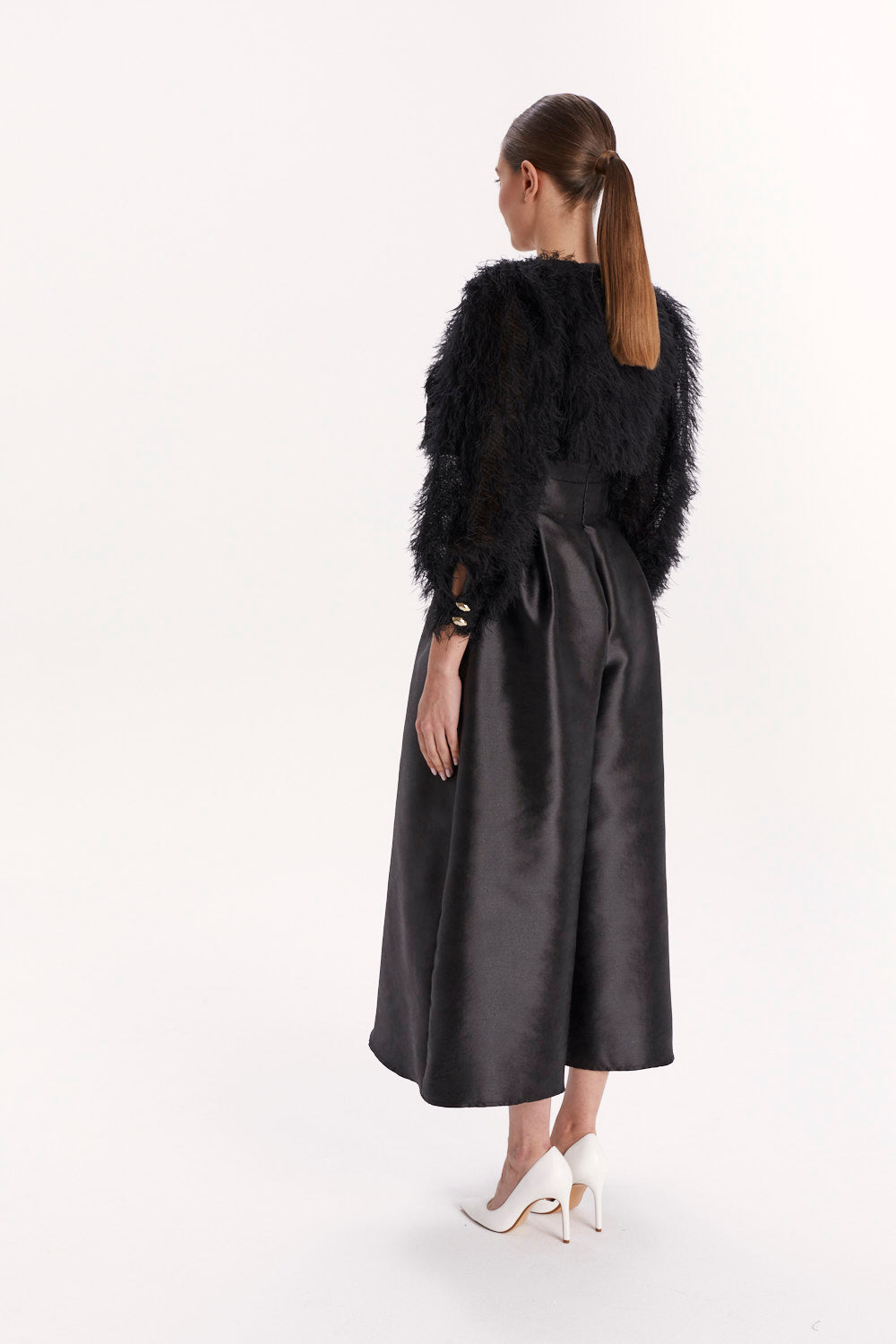 JUMPSUIT WITH OVERLAY AND WIDE LEGS