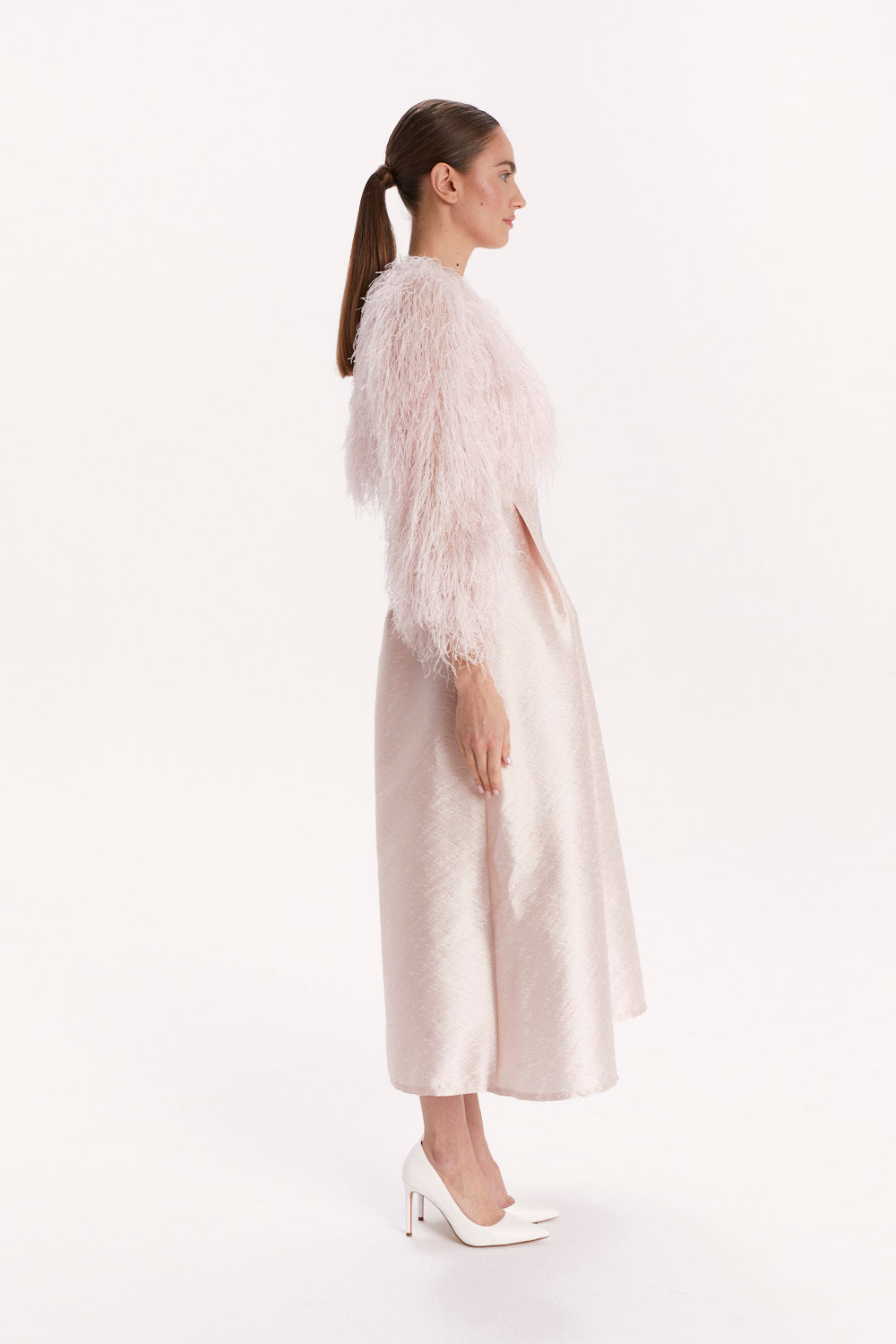 JUMPSUIT WITH OVERLAY AND WIDE LEGS