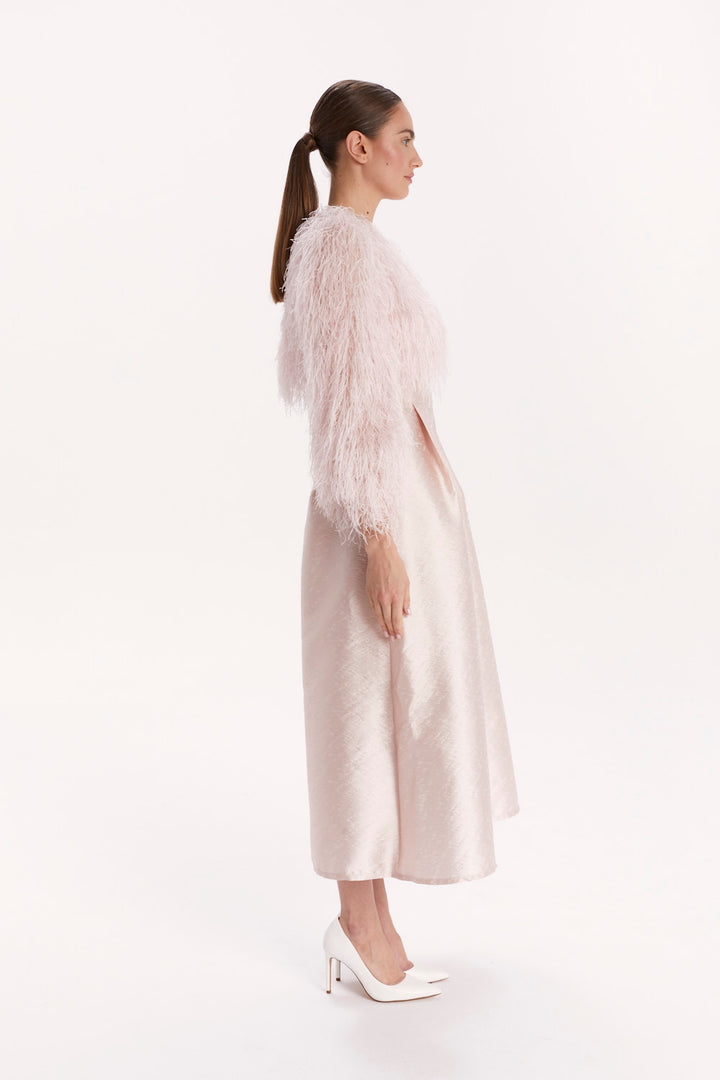 JUMPSUIT WITH OVERLAY AND WIDE LEGS
