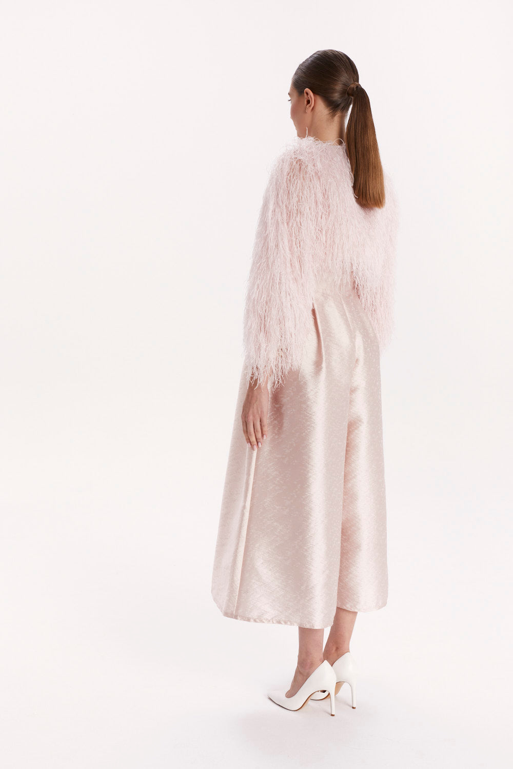 JUMPSUIT WITH OVERLAY AND WIDE LEGS