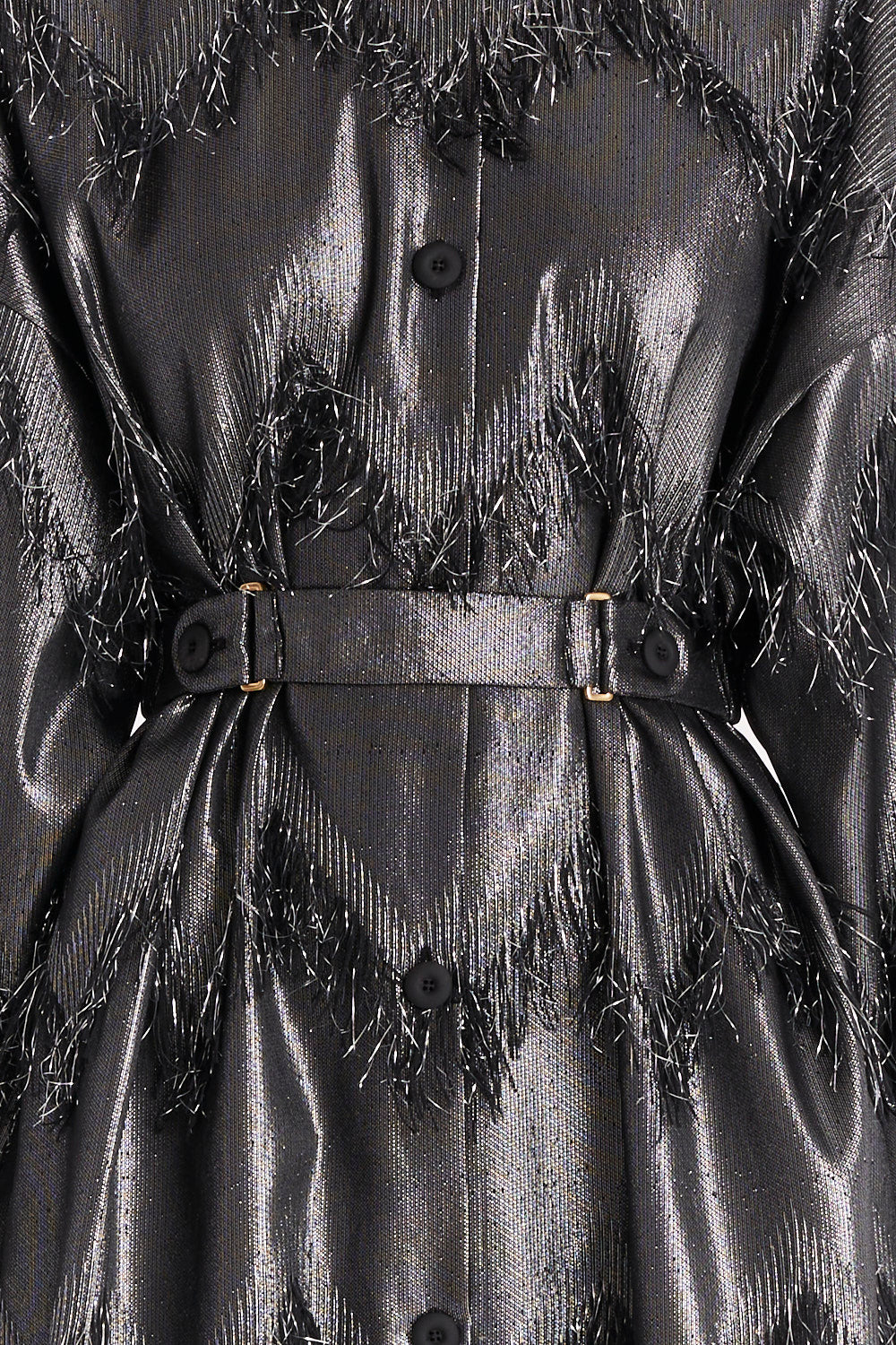 BUTTON-FRONT DRESS WITH LONG SLEEVES