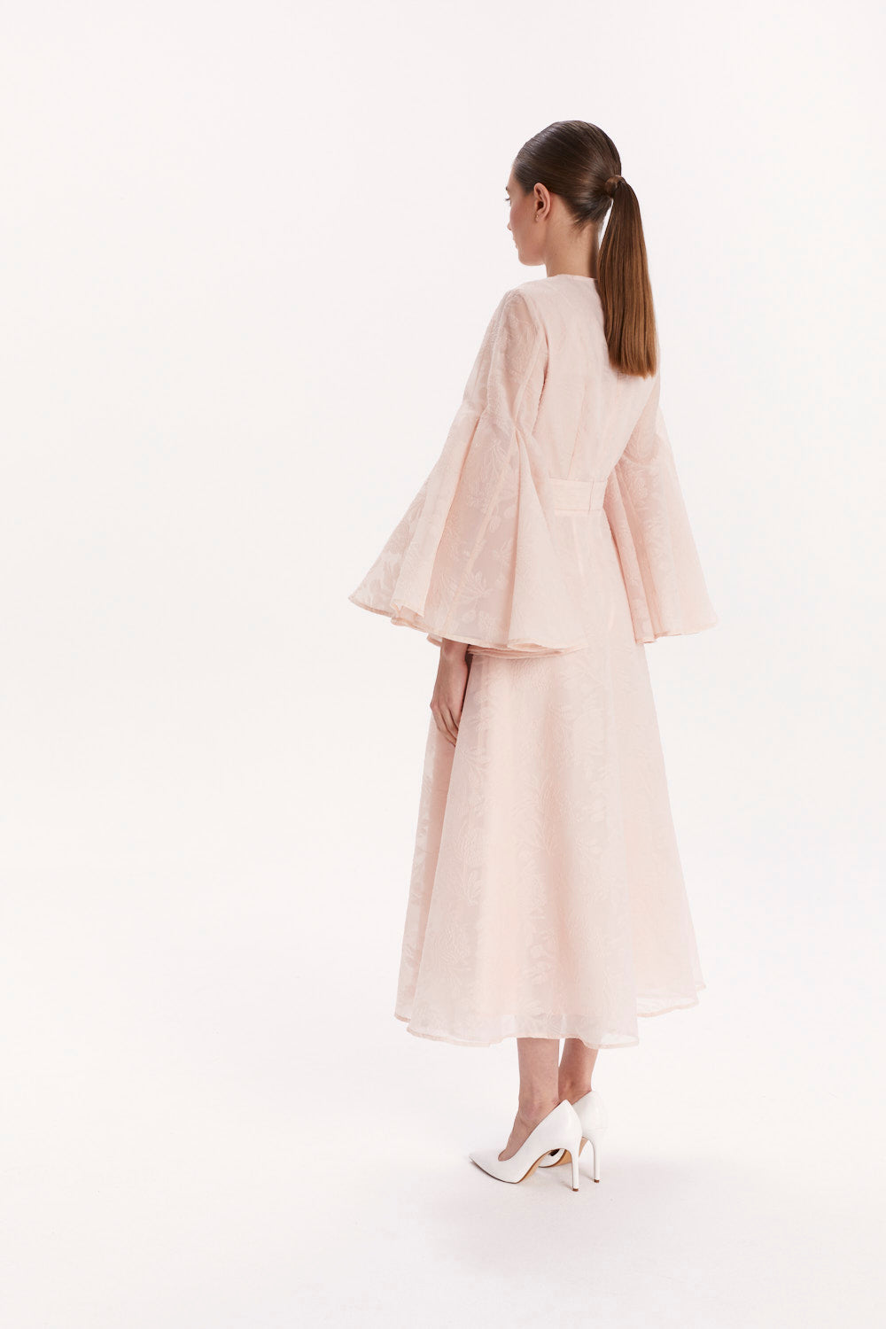 DRESS WITH FLARED SLEEVES