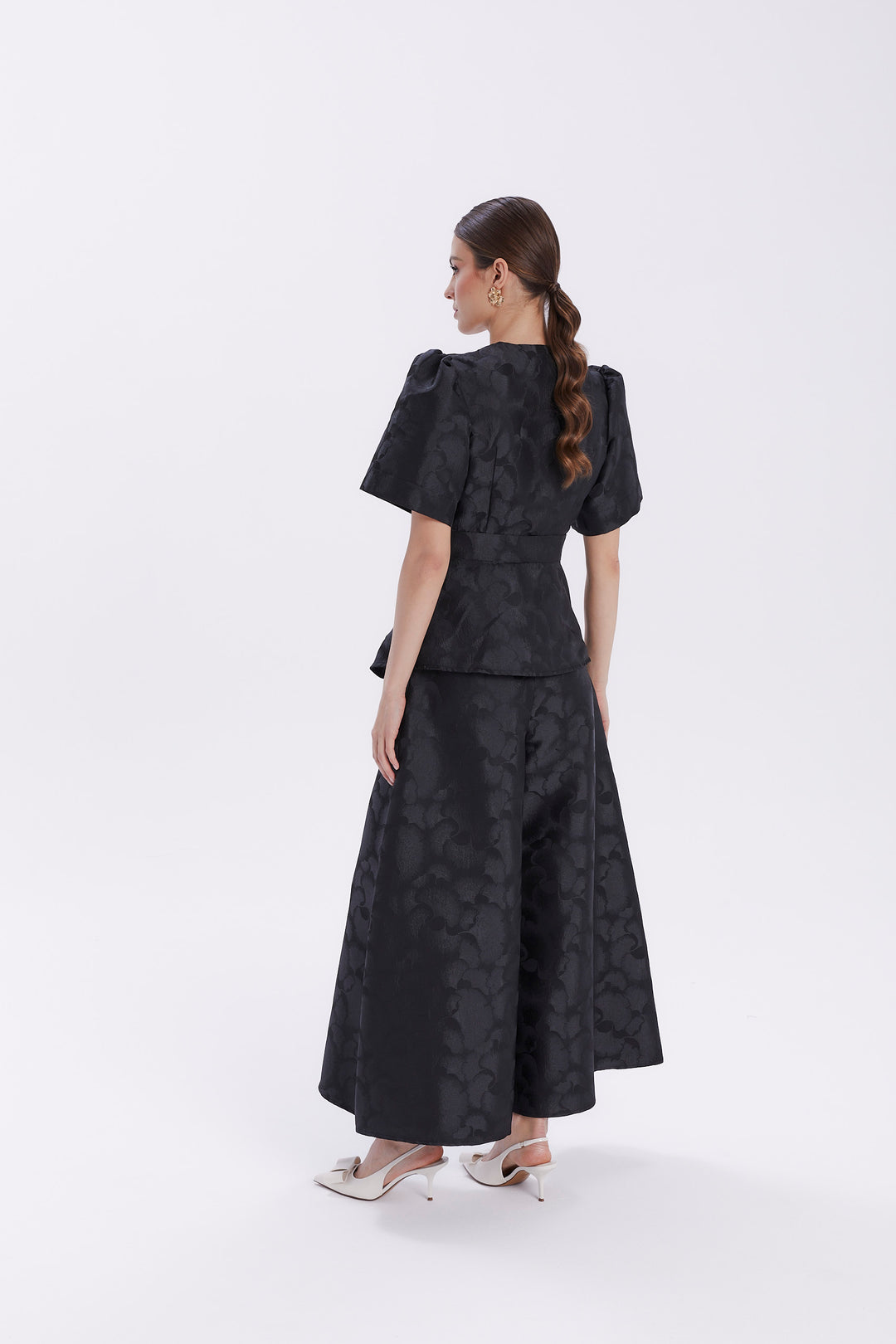 JACKET-CUT BLOUSE WITH SHORT SLEEVES