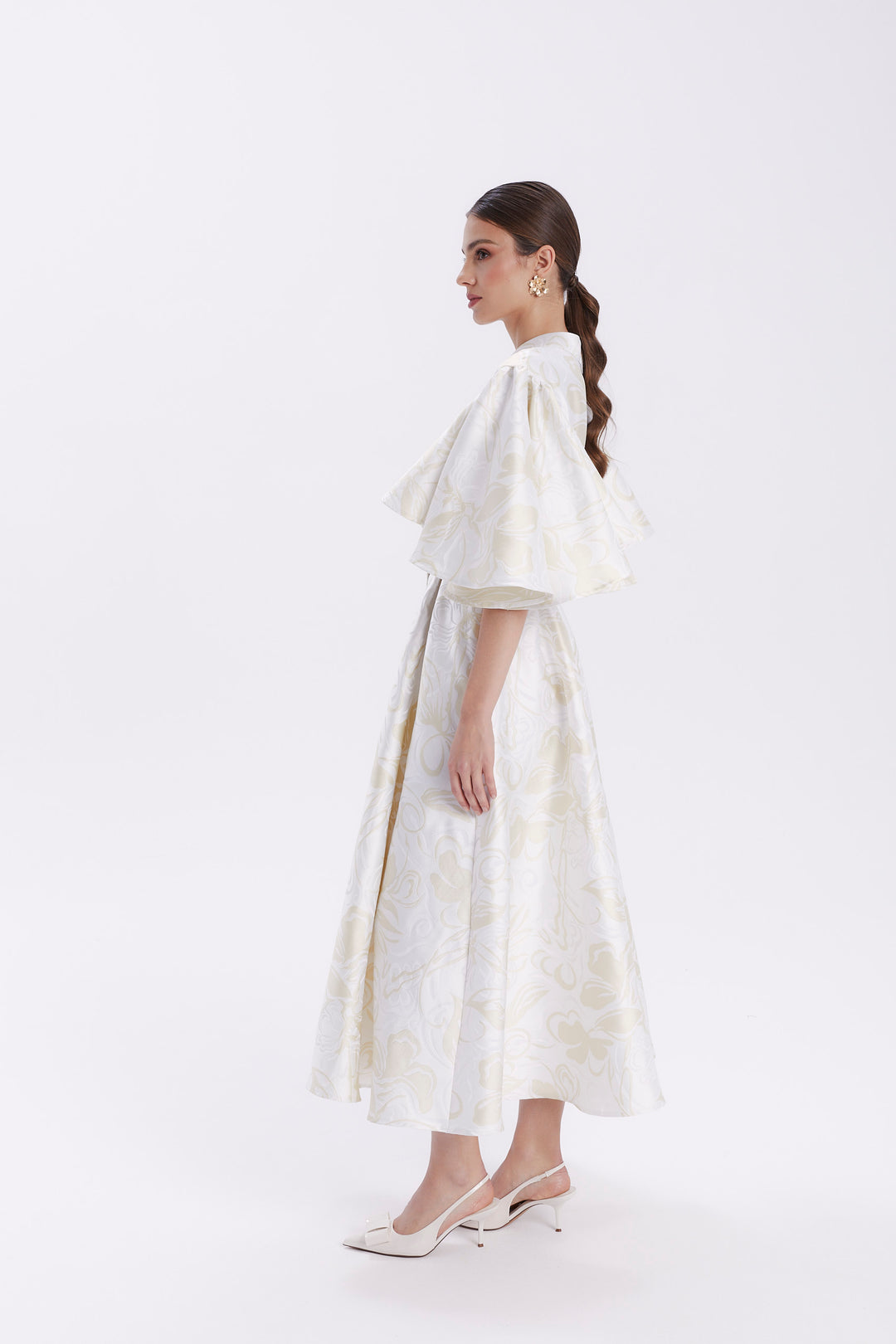 JACQUARD DRESS WITH BUTTONS