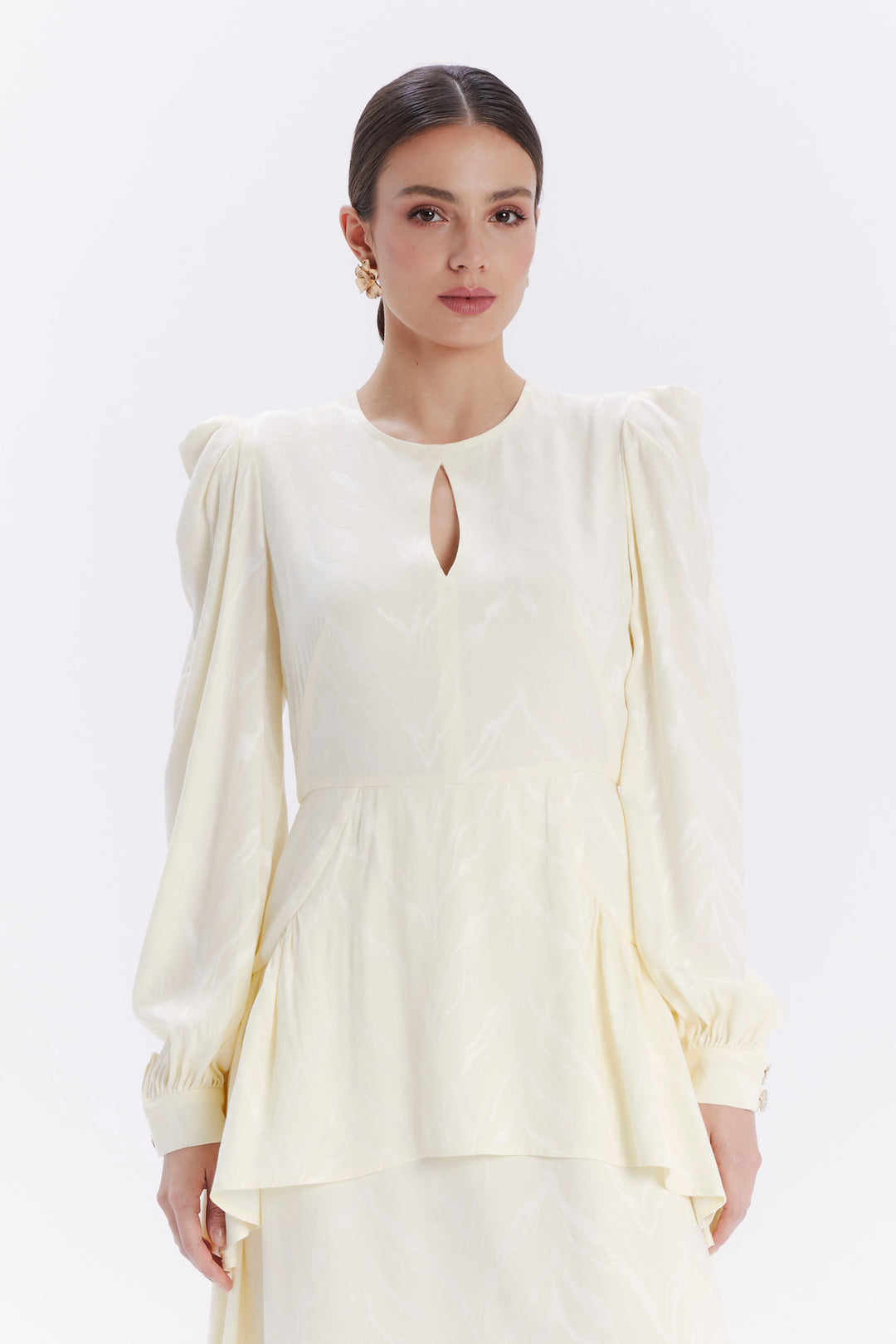 BIANCA LYOCELL AND VISCOSE MIDI DRESS