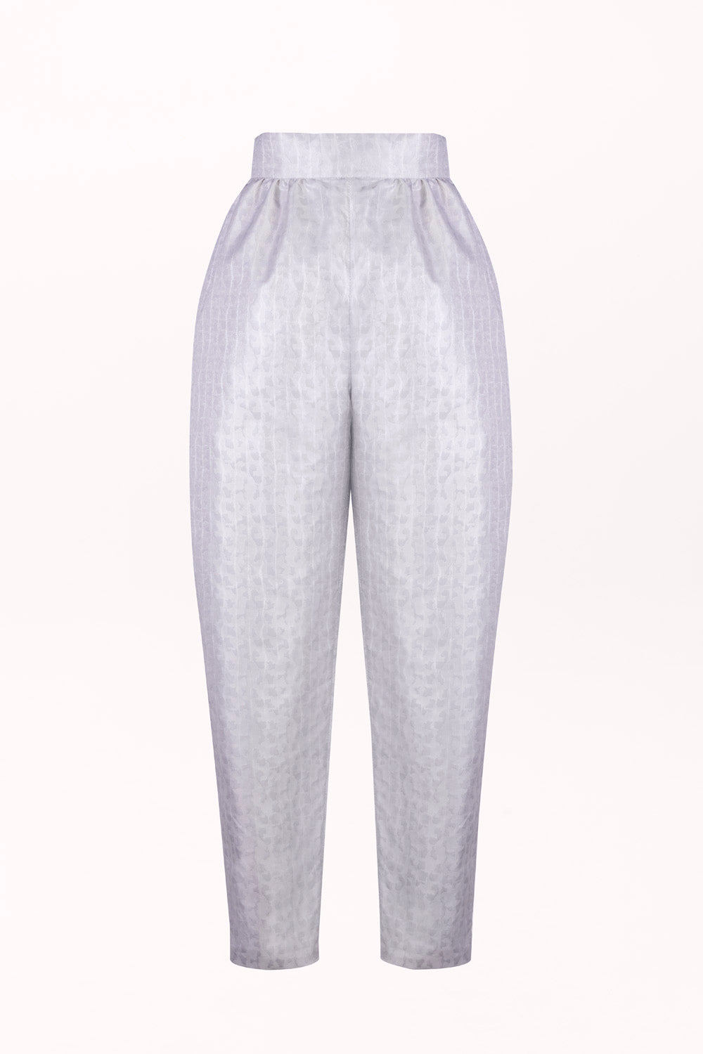 HIGH-WAISTED PANTS WITH TAPERED LEGS