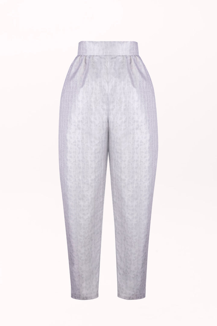 HIGH-WAISTED PANTS WITH TAPERED LEGS