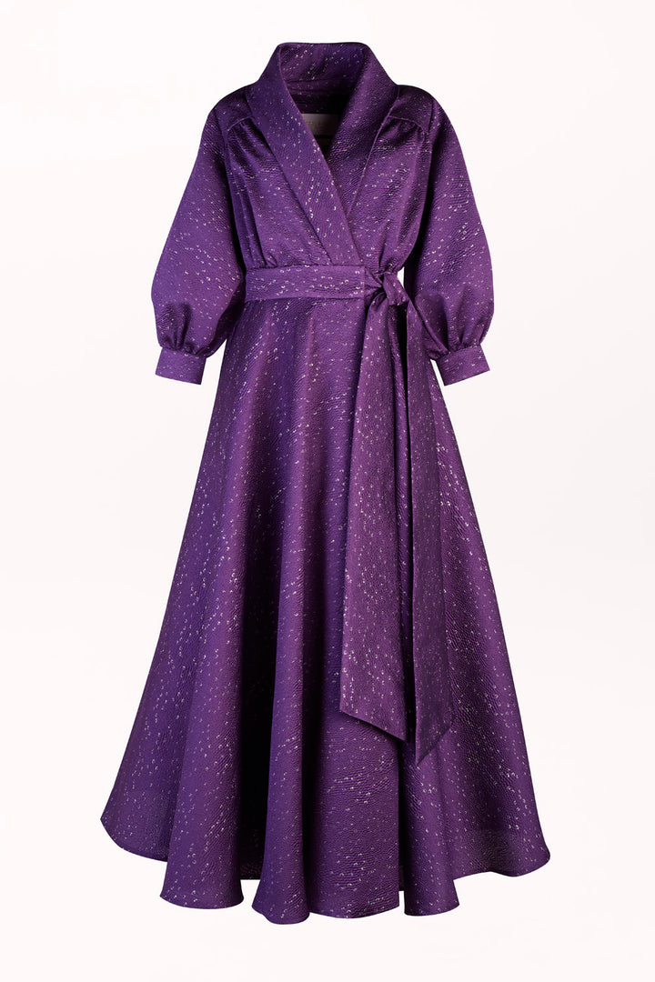 ENVELOPE DRESS WITH A COLLAR AND FLARED SKIRT