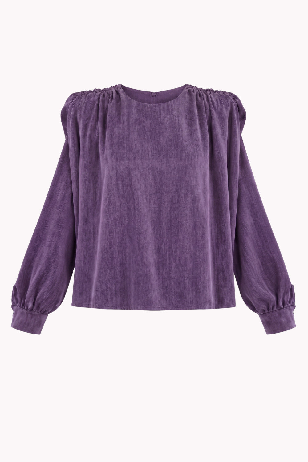 ESTELLA BLOUSE WITH PADDED AND RUCHED SHOULDERS