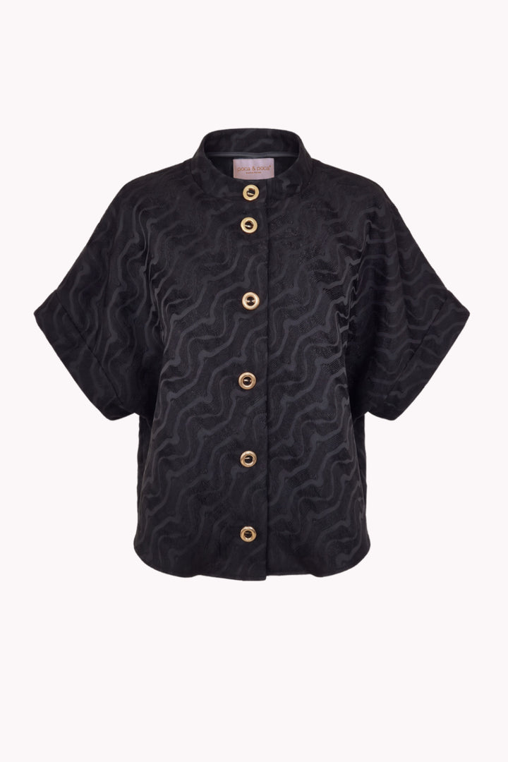 PAIGE BLOUSE WITH GOLD BUTTONS