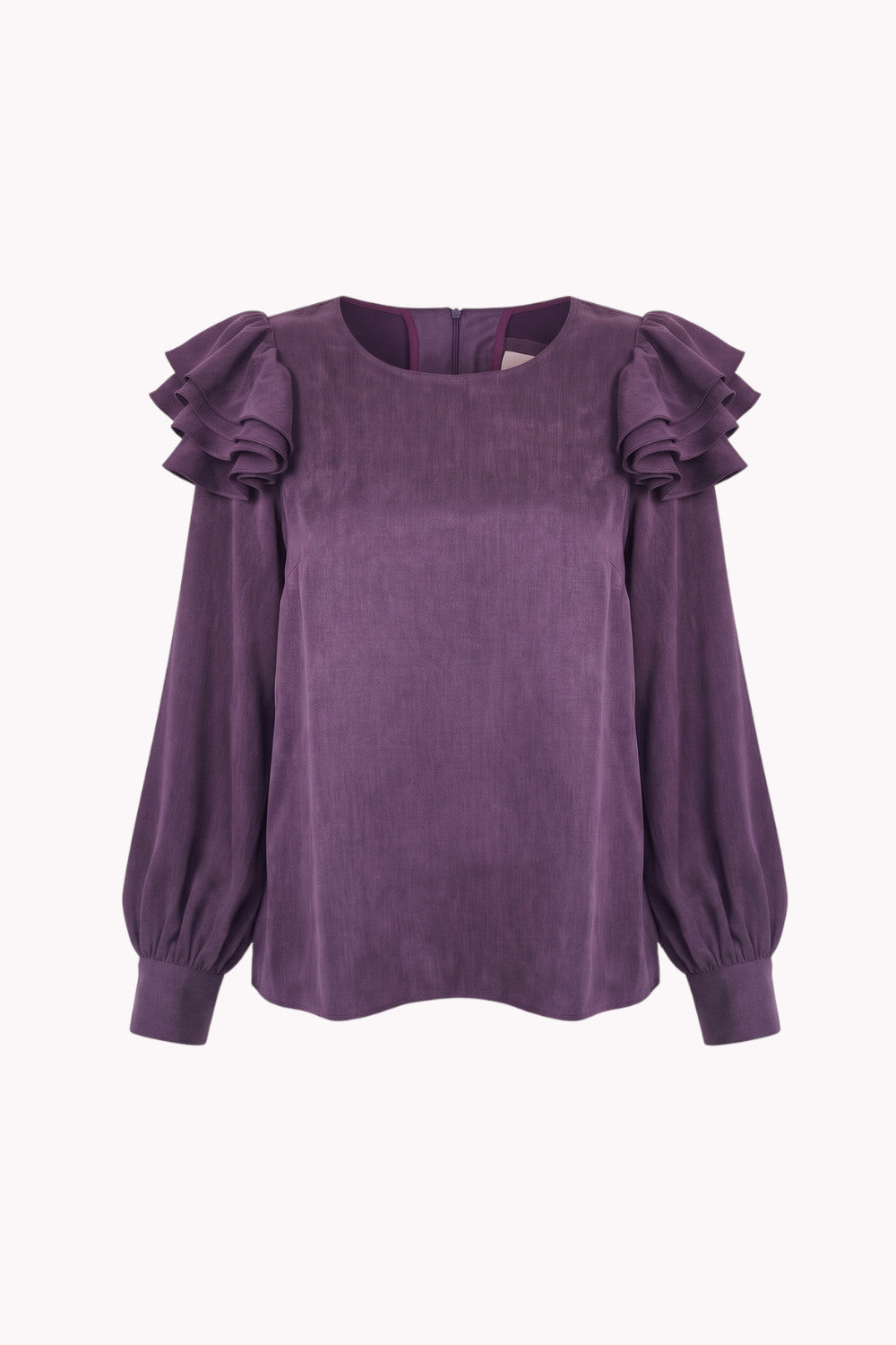 ERARA BLOUSE WITH RUFFLES ON THE SHOULDERS