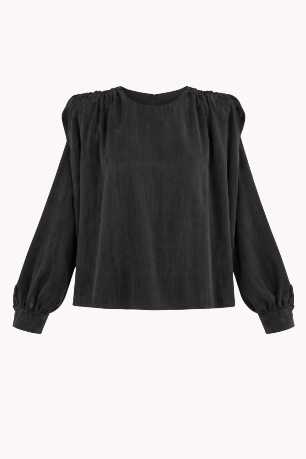 ESTELLA BLOUSE WITH PADDED AND RUCHED SHOULDERS