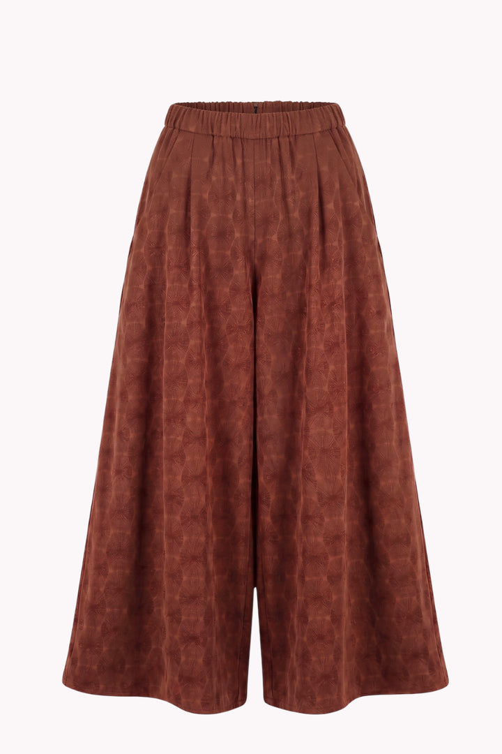 CLEO PLEATED WIDE-LEG PANTS