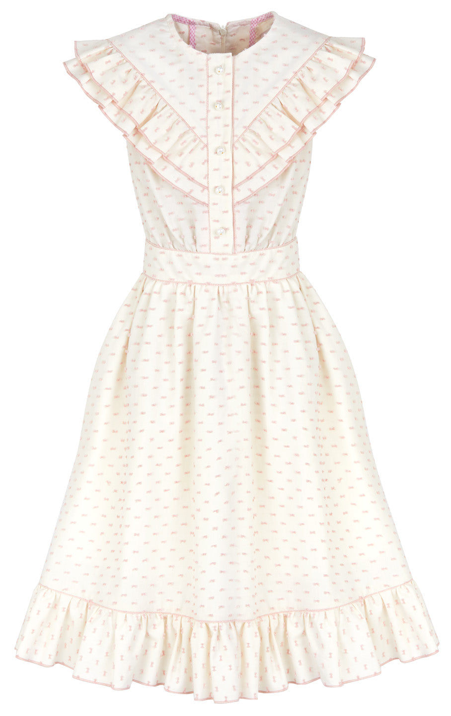 FLARED DRESS WITH RUFFLES