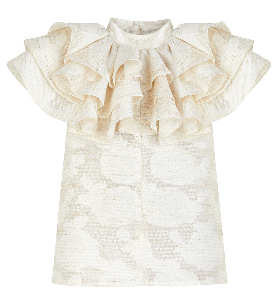 RUFFLE-EMBELLISHED BLOUSE
