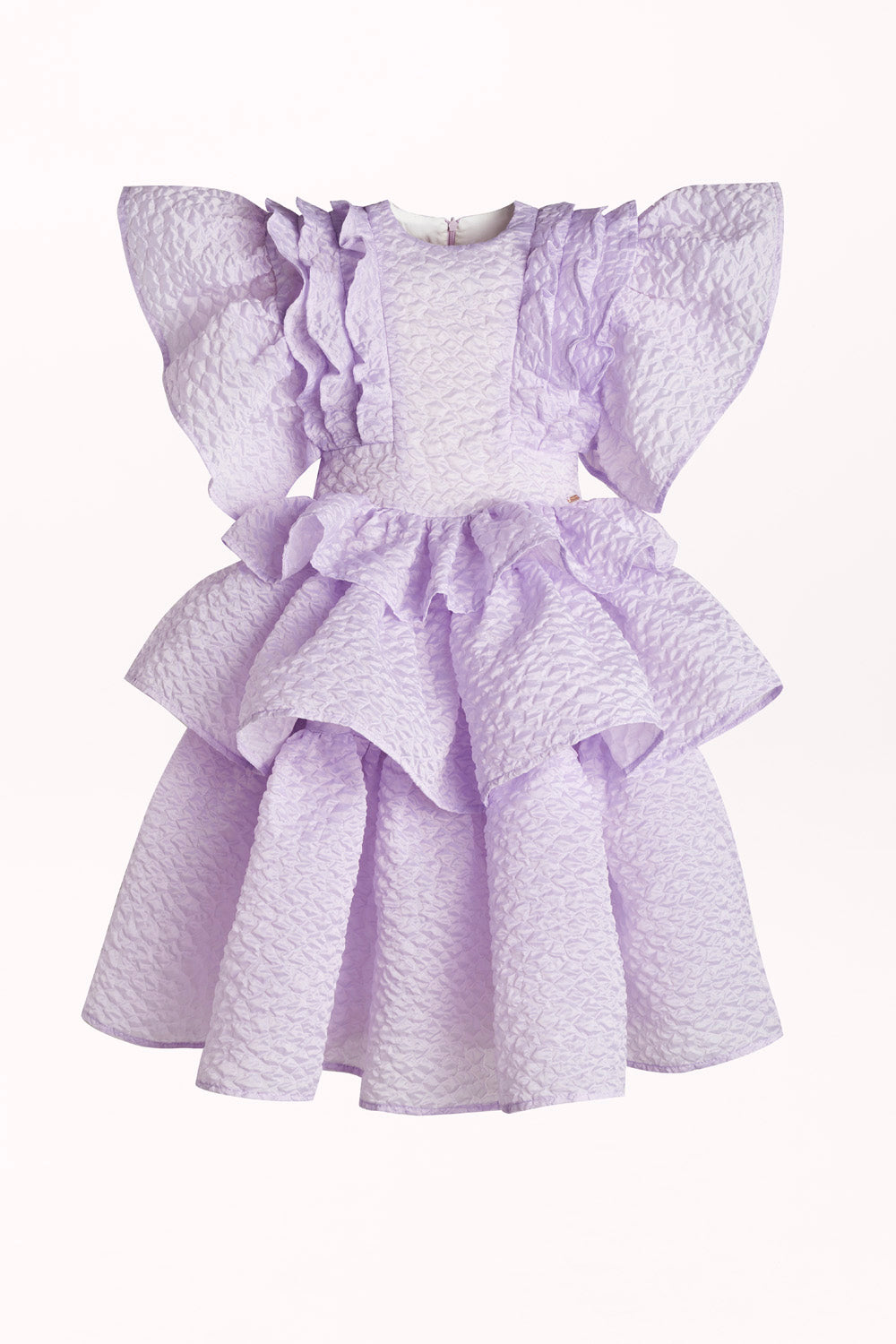 FLARED DRESS WITH RUFFLES