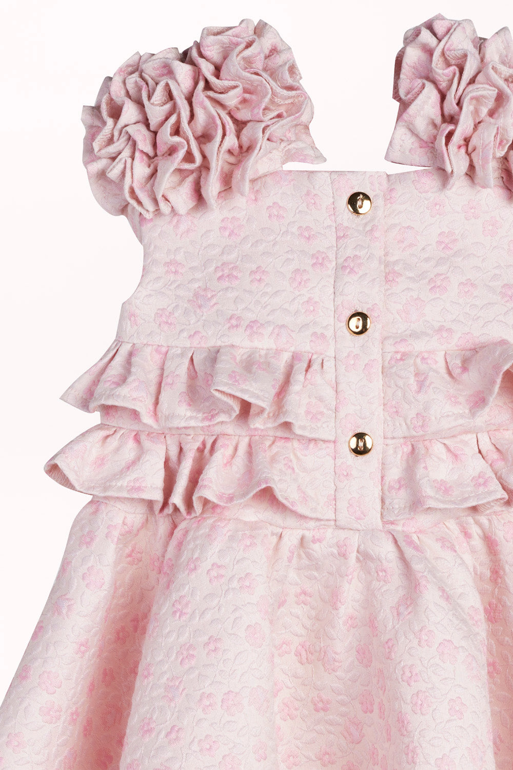 FLARED DRESS WITH RUFFLED STRAPS