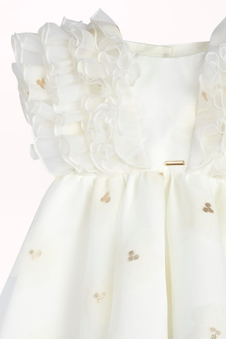 FLARED DRESS WITH RUFFLES