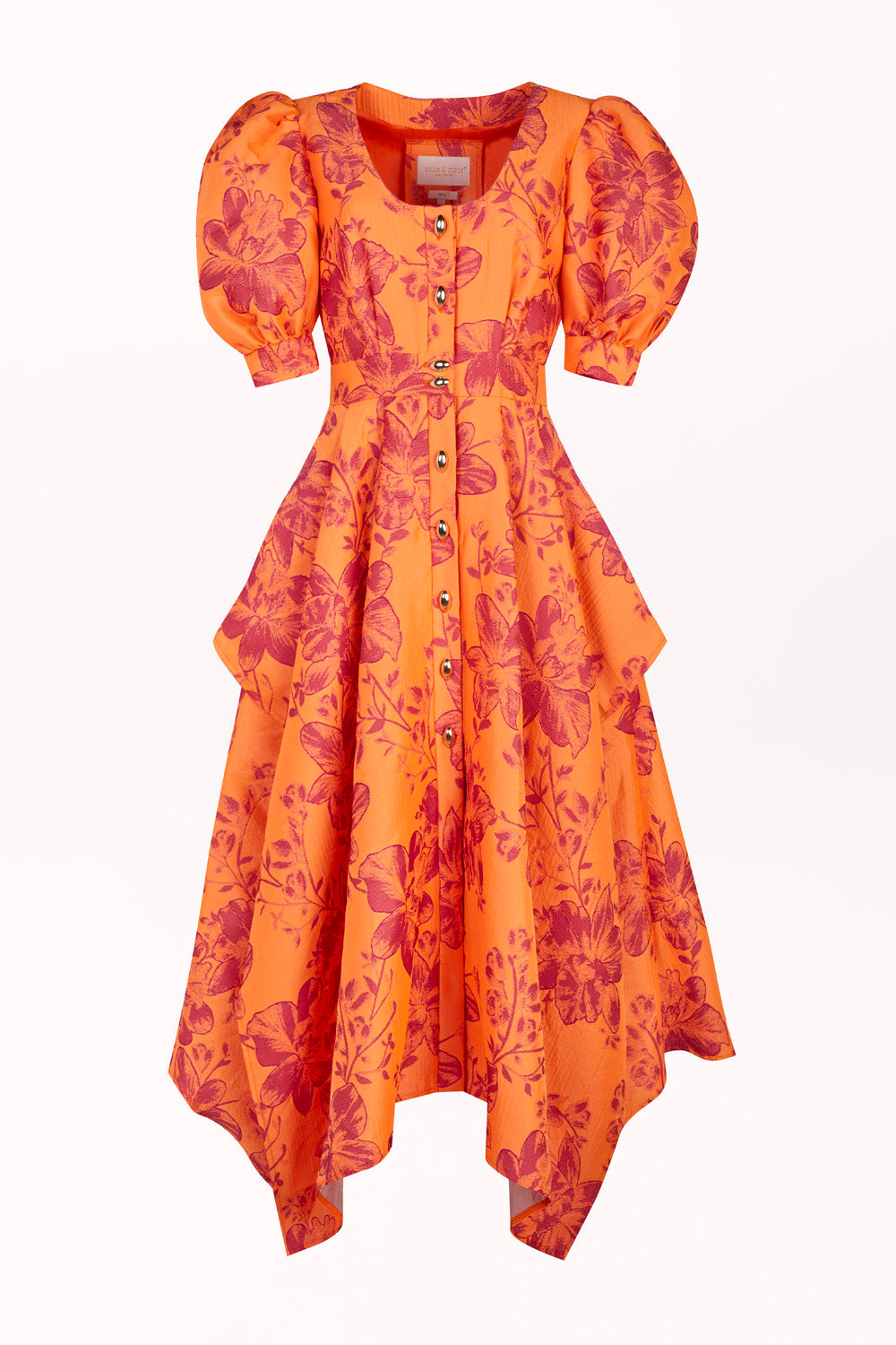 FLORAL BUTTON-FRONT DRESS