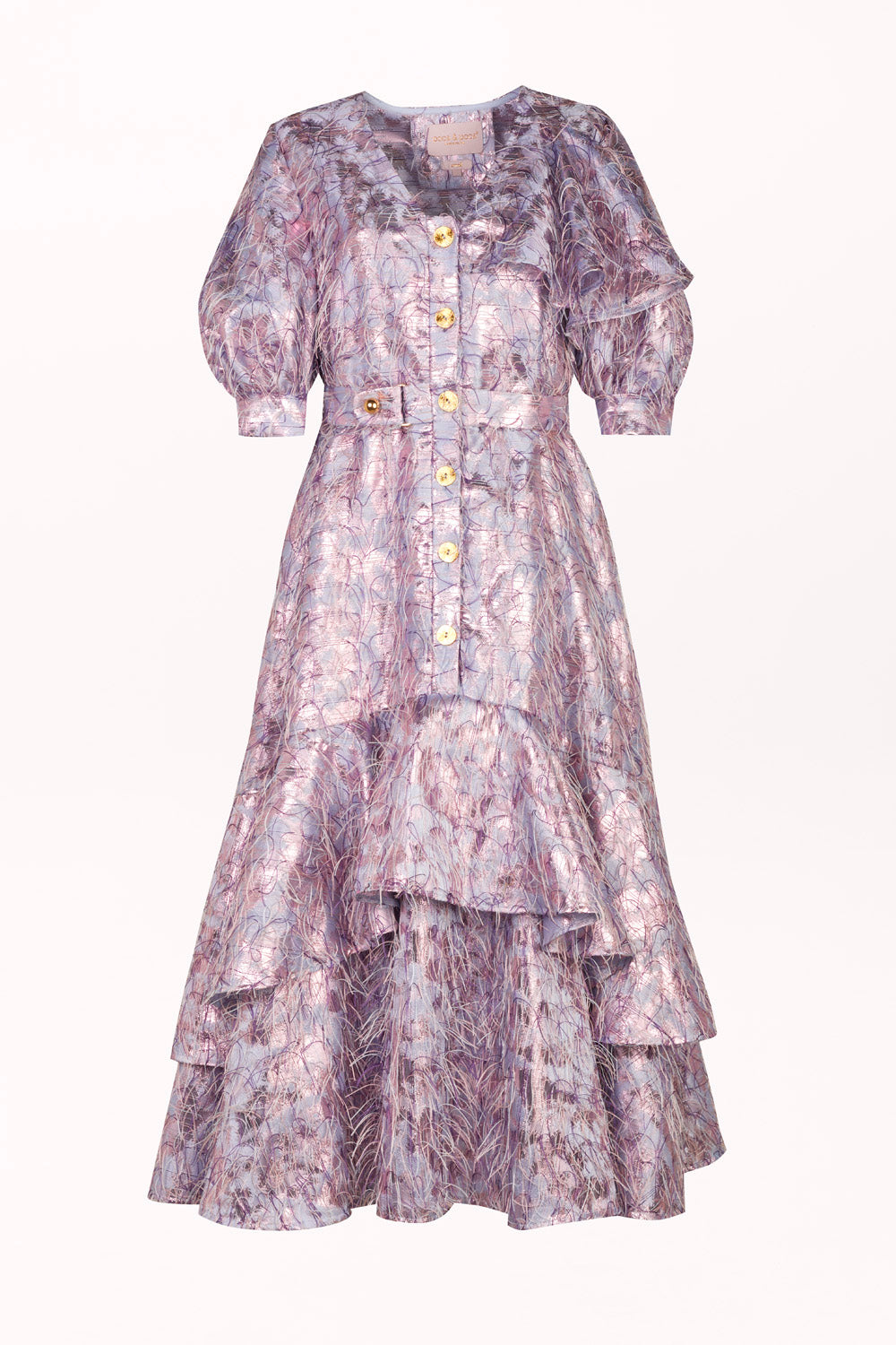SHORT-SLEEVE DRESS WITH RUFFLES