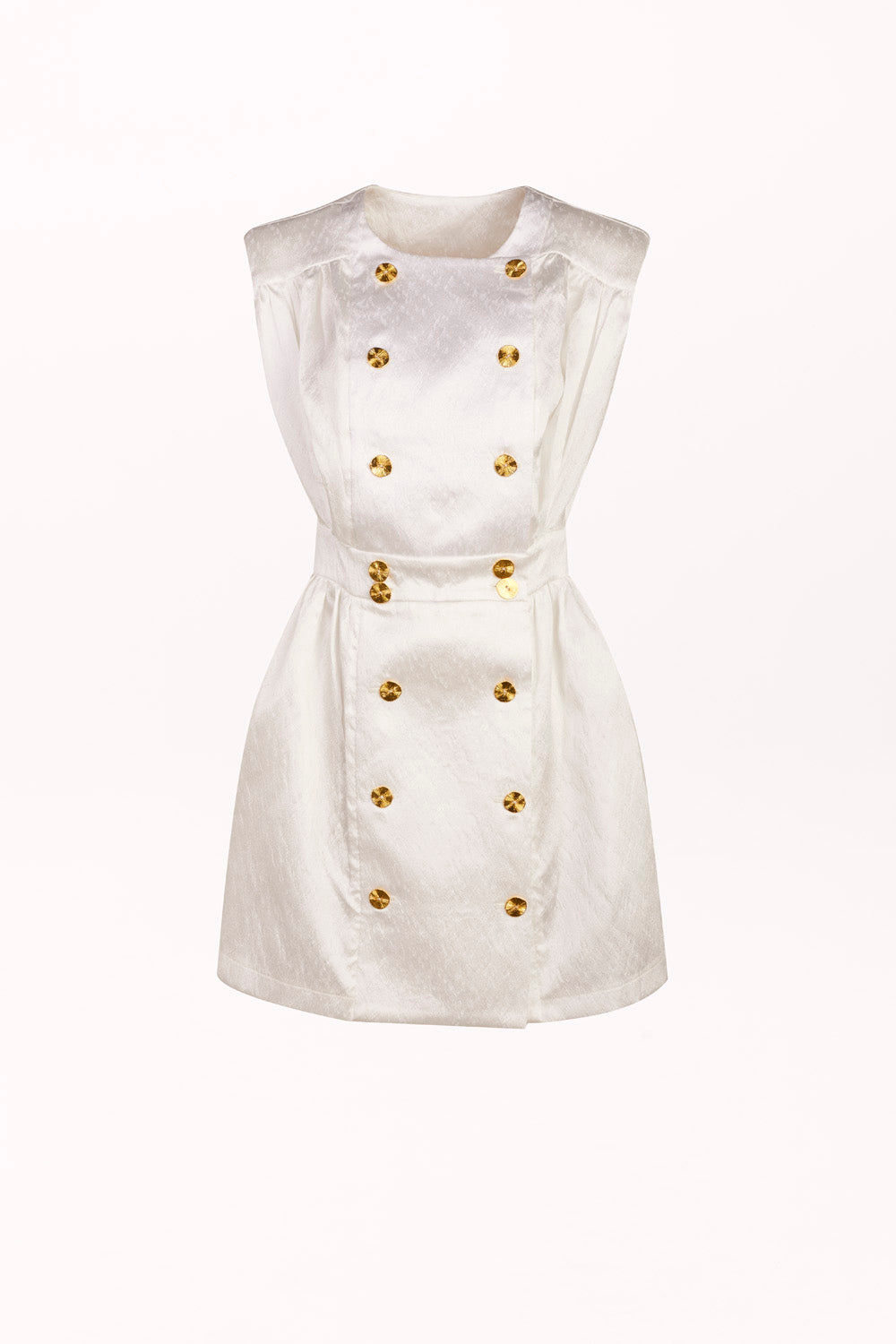 DOUBLE-BREASTED BLOUSE WITH SHOULDER PADS