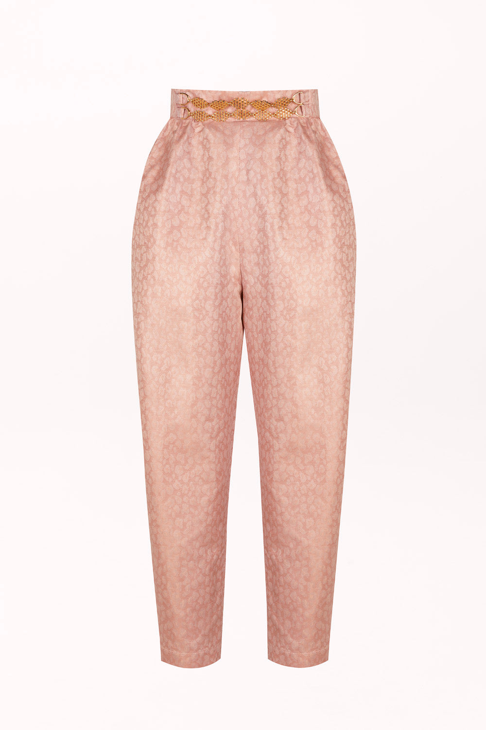 CIGARETTE TROUSERS WITH A DECORATIVE BELT