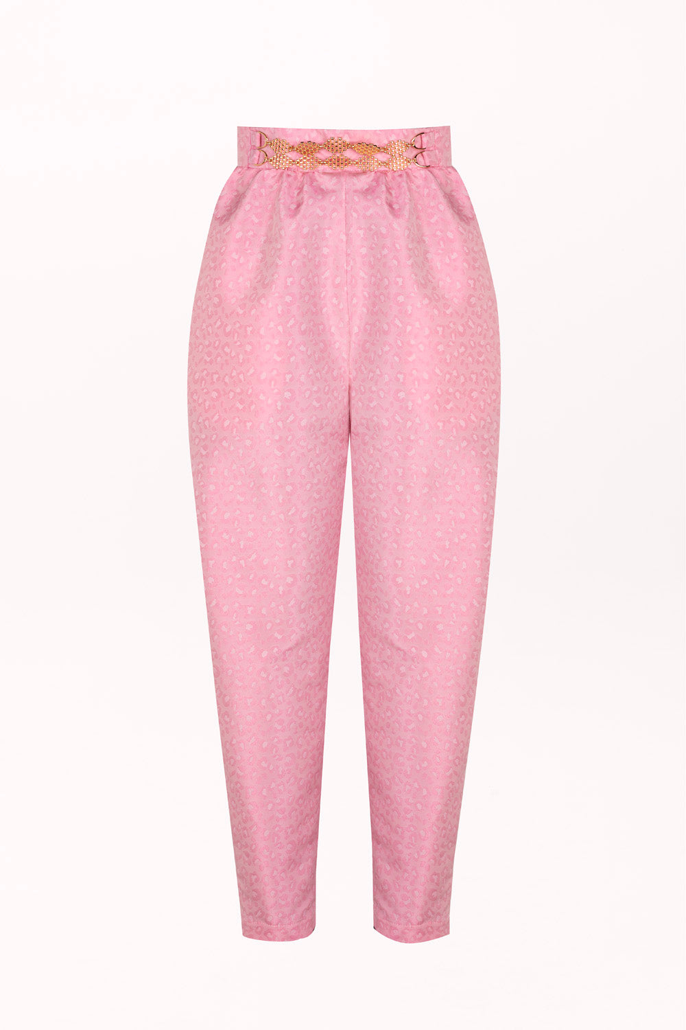 CIGARETTE TROUSERS WITH A DECORATIVE BELT
