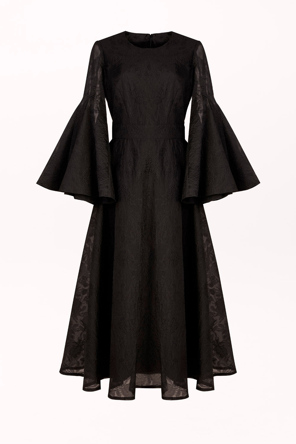 DRESS WITH FLARED SLEEVES