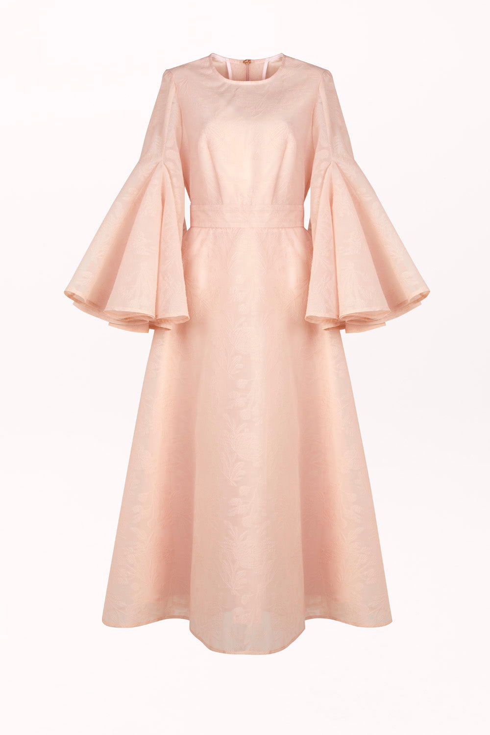 DRESS WITH FLARED SLEEVES