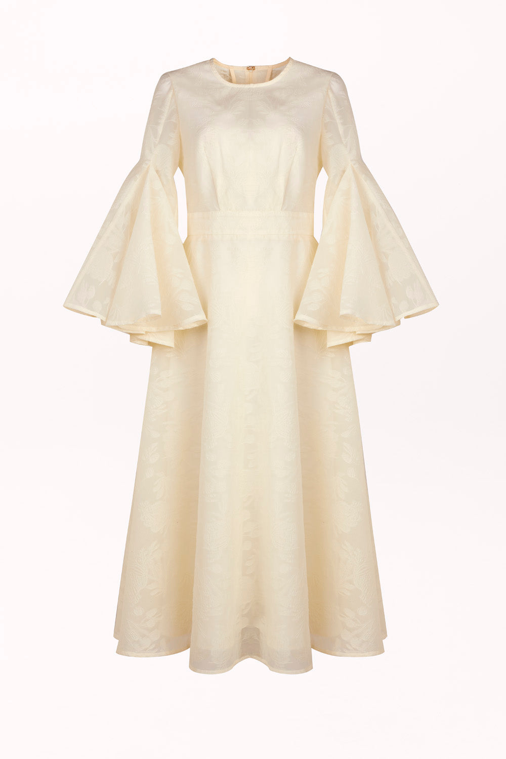 DRESS WITH FLARED SLEEVES