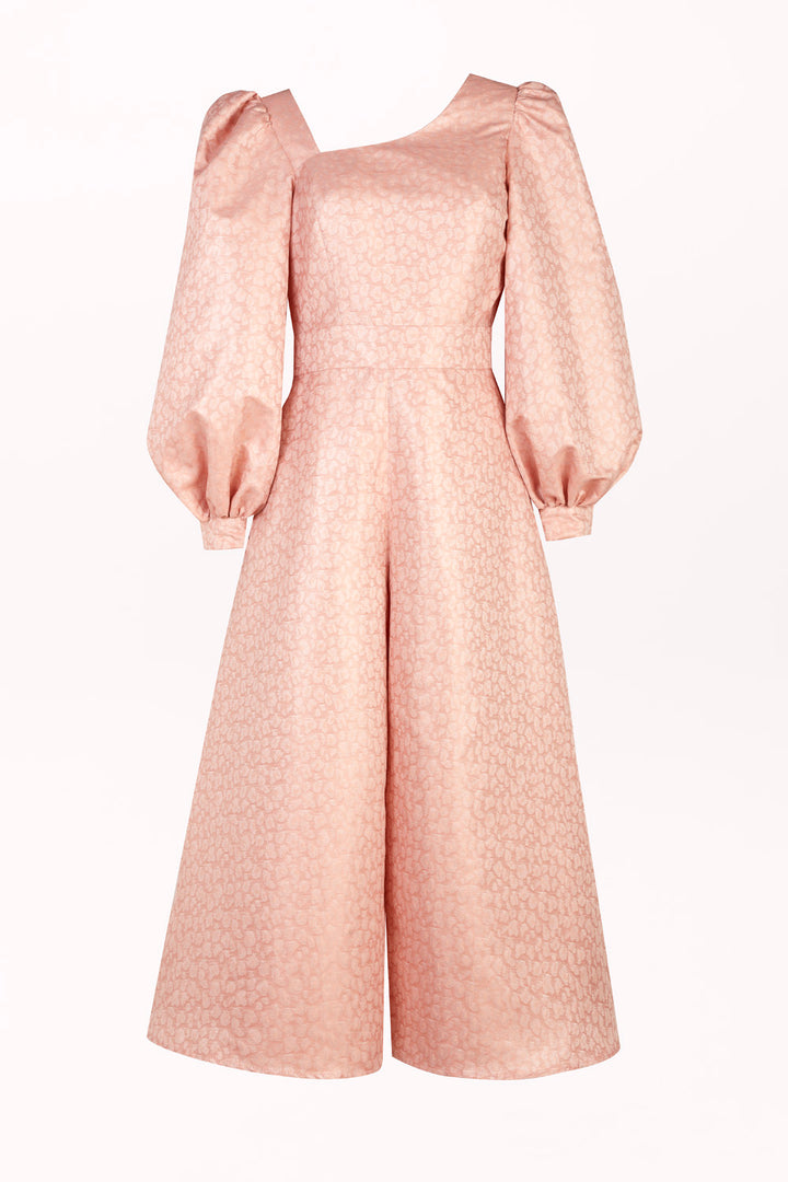 JUMPSUIT WITH AN ASYMMETRICAL NECKLINE AND WIDE LEGS