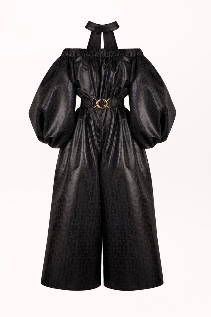 JUMPSUIT WITH OFF-SHOULDER NECKLINE AND CHOKER