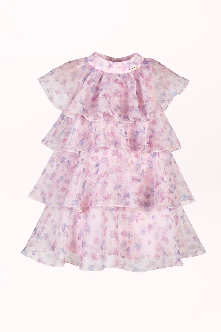 RUFFLED FLORAL DRESS