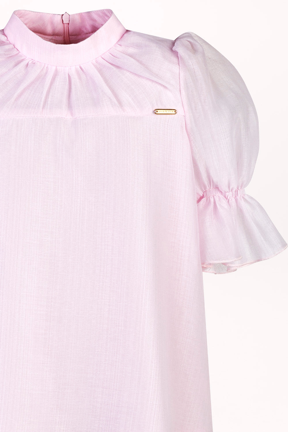 SHORT-SLEEVE BLOUSE WITH RUFFLES