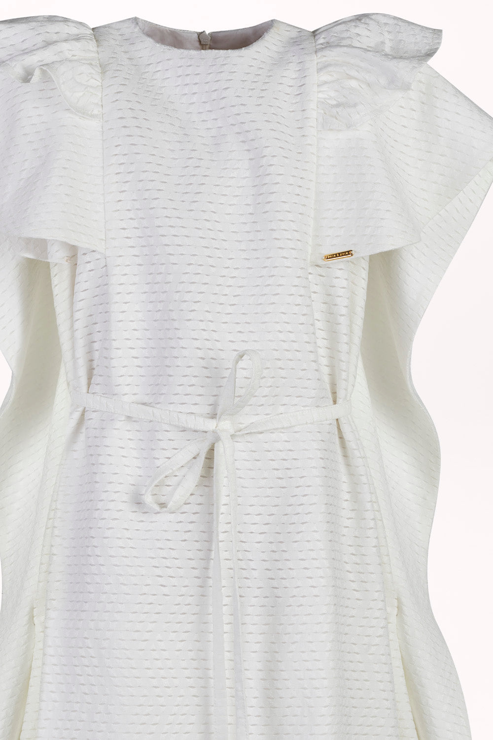 DRESS WITH CAPE OVERLAY