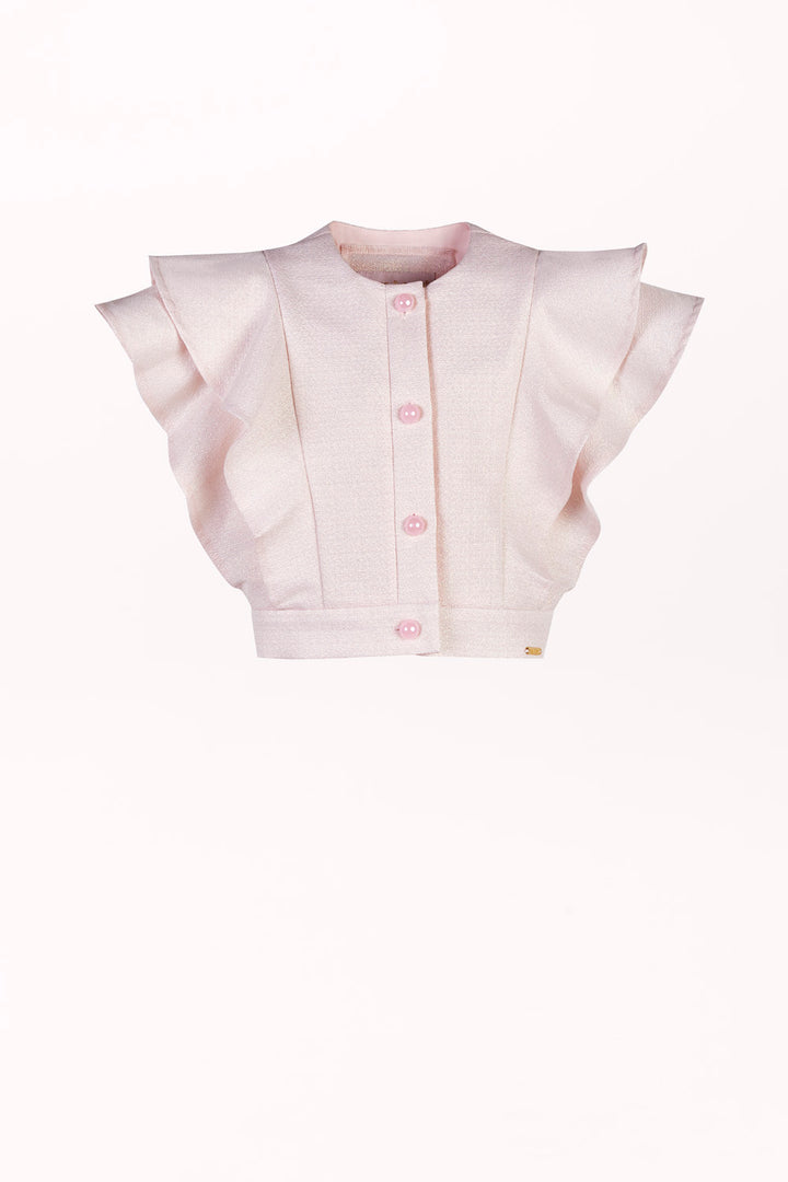 BUTTON-FRONT BLOUSE