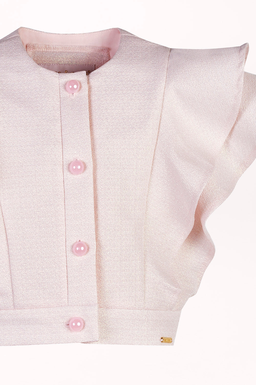 BUTTON-FRONT BLOUSE