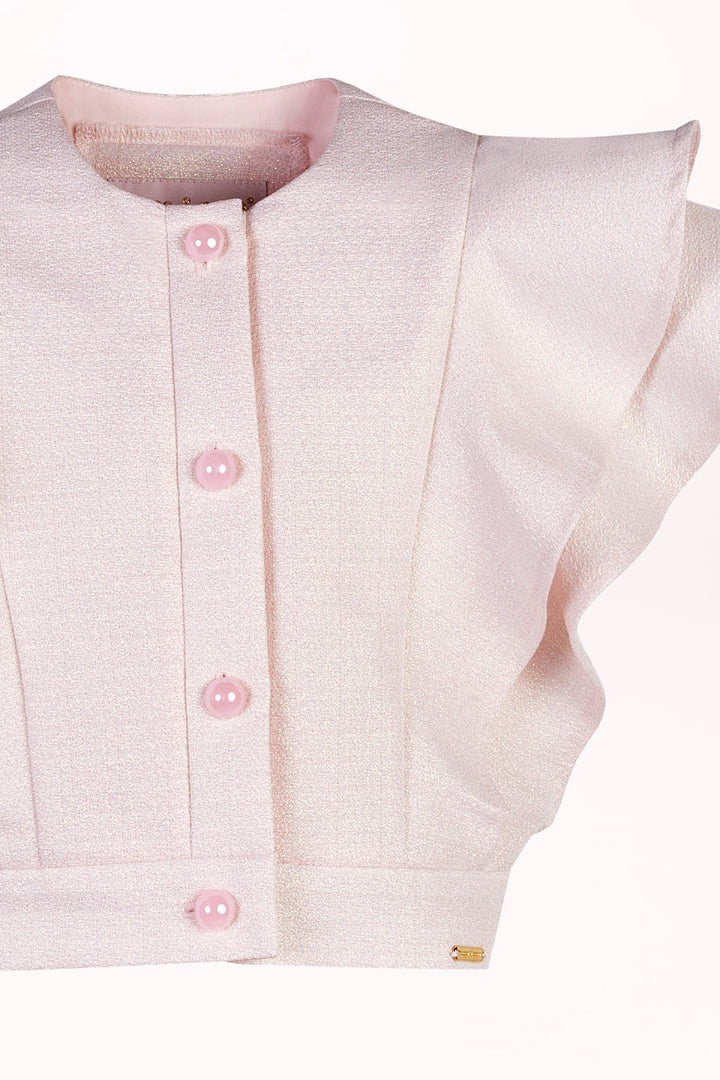 BUTTON-FRONT BLOUSE