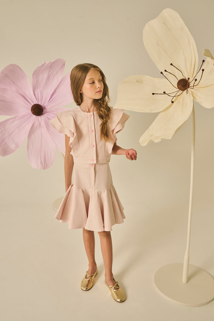 BUTTON-FRONT BLOUSE