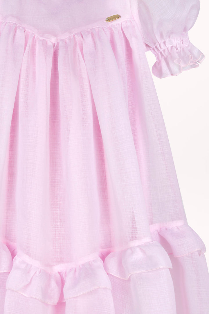 LOOSE-CUT DRESS WITH FRILLS