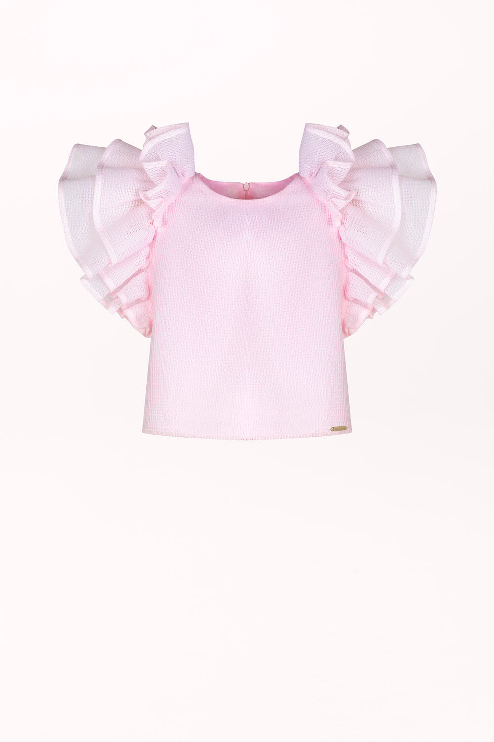BLOUSE WITH FRILLS ON THE SHOULDER